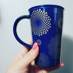 DAVIDS TEA | Blue Dot Swirl Perfect Cup w/ Lid